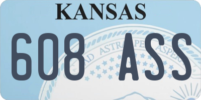 KS license plate 608ASS