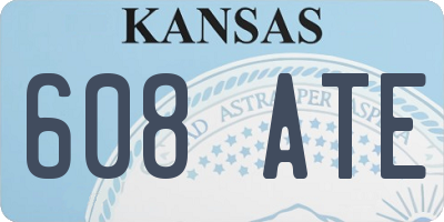 KS license plate 608ATE