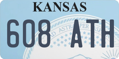 KS license plate 608ATH