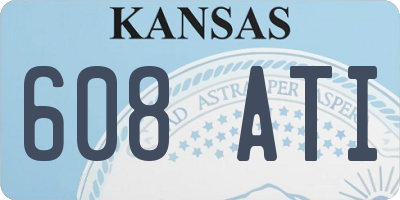 KS license plate 608ATI