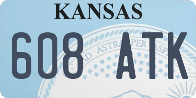 KS license plate 608ATK