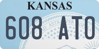 KS license plate 608ATO