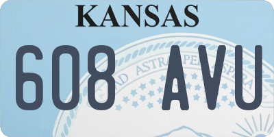 KS license plate 608AVU