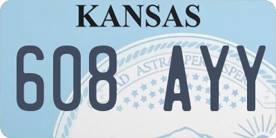 KS license plate 608AYY