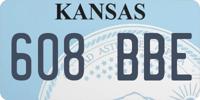 KS license plate 608BBE