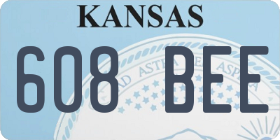KS license plate 608BEE