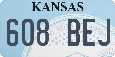 KS license plate 608BEJ
