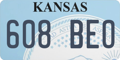 KS license plate 608BEO