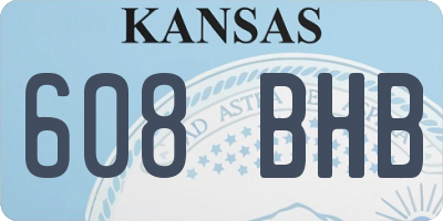 KS license plate 608BHB