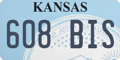 KS license plate 608BIS