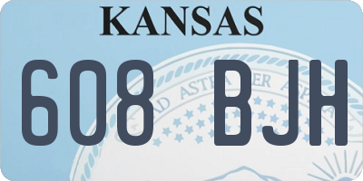 KS license plate 608BJH