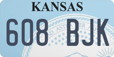 KS license plate 608BJK