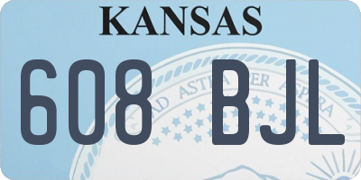 KS license plate 608BJL