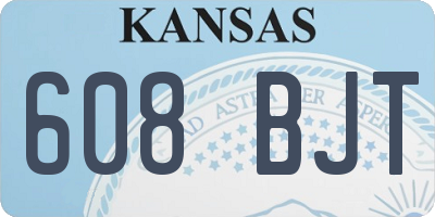 KS license plate 608BJT