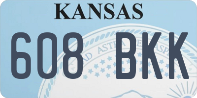 KS license plate 608BKK