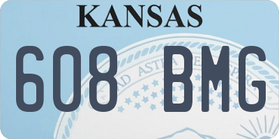 KS license plate 608BMG