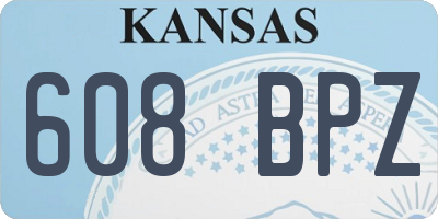 KS license plate 608BPZ