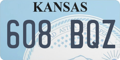 KS license plate 608BQZ