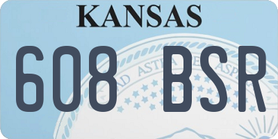 KS license plate 608BSR