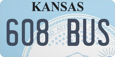KS license plate 608BUS