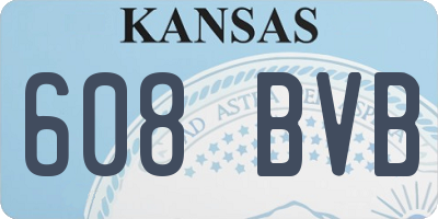 KS license plate 608BVB