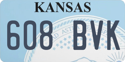 KS license plate 608BVK