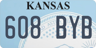 KS license plate 608BYB
