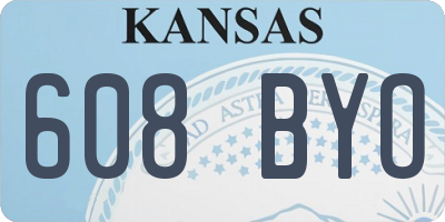 KS license plate 608BYO