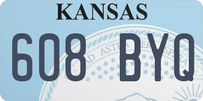 KS license plate 608BYQ