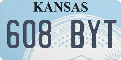 KS license plate 608BYT