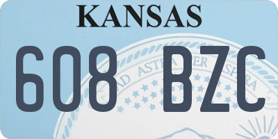 KS license plate 608BZC