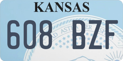 KS license plate 608BZF