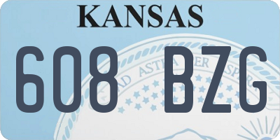 KS license plate 608BZG