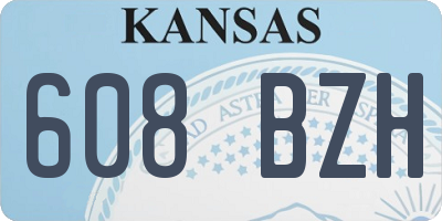 KS license plate 608BZH