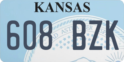 KS license plate 608BZK
