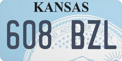 KS license plate 608BZL