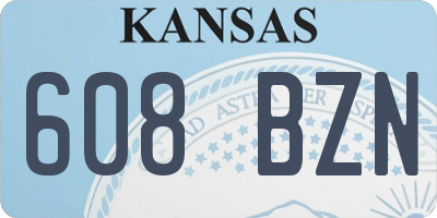 KS license plate 608BZN