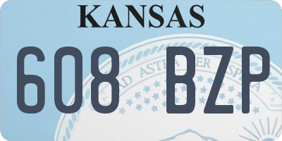 KS license plate 608BZP