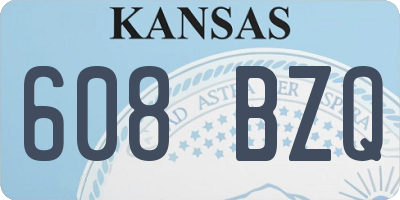 KS license plate 608BZQ