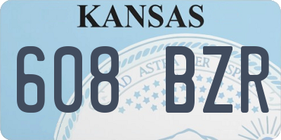 KS license plate 608BZR