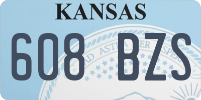 KS license plate 608BZS