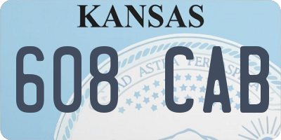 KS license plate 608CAB
