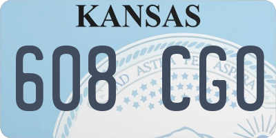 KS license plate 608CGO