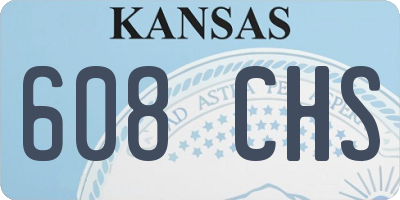 KS license plate 608CHS