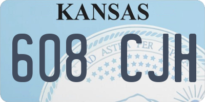 KS license plate 608CJH