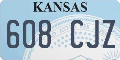 KS license plate 608CJZ