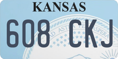 KS license plate 608CKJ