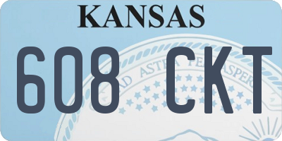 KS license plate 608CKT