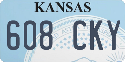KS license plate 608CKY