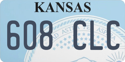 KS license plate 608CLC
